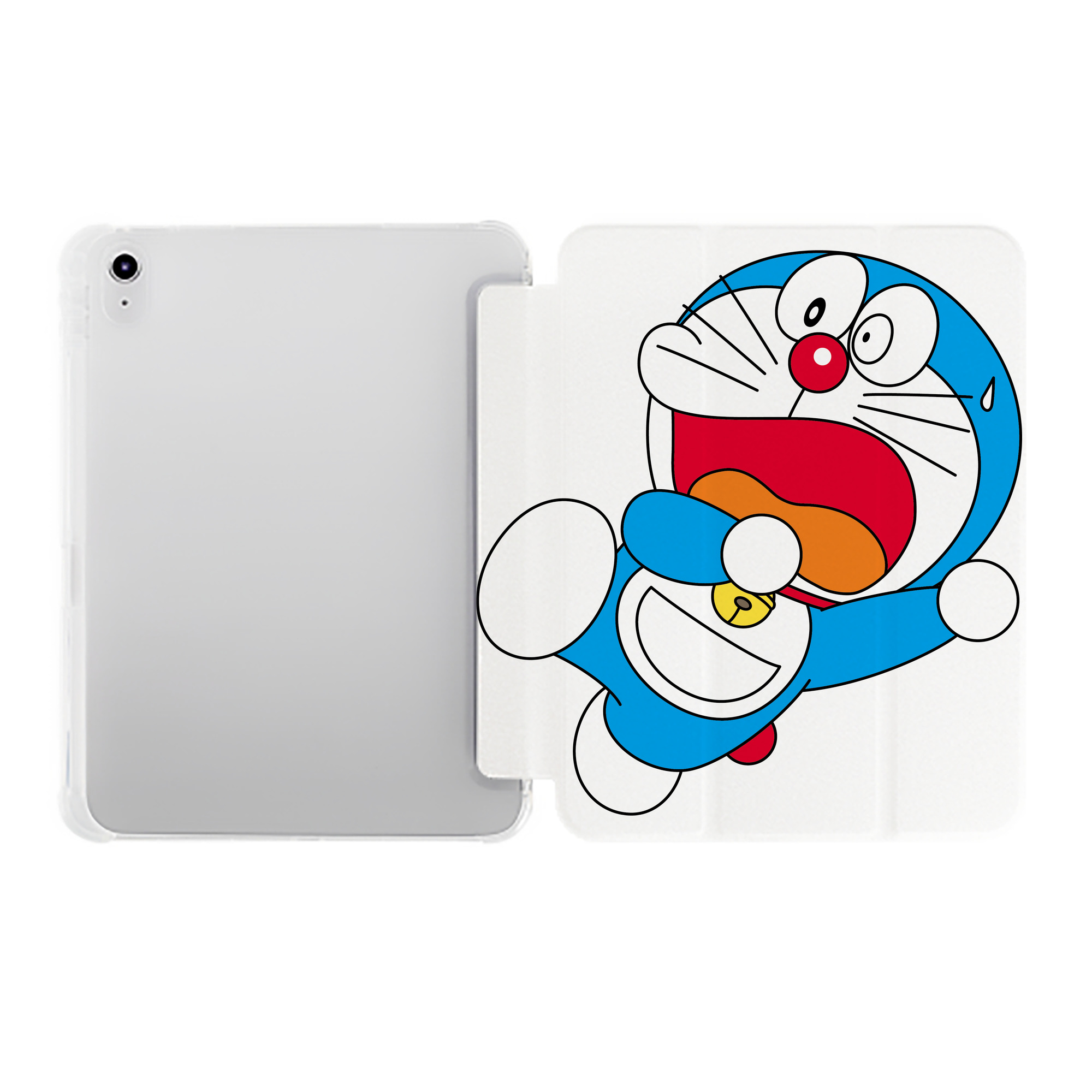 （画像用） ドラえもん Doraemon IPad ケース ペン収納付き 三つ折りスタンド PUレザー×シリコン 対応機種9.5/10.5/10.9インチ